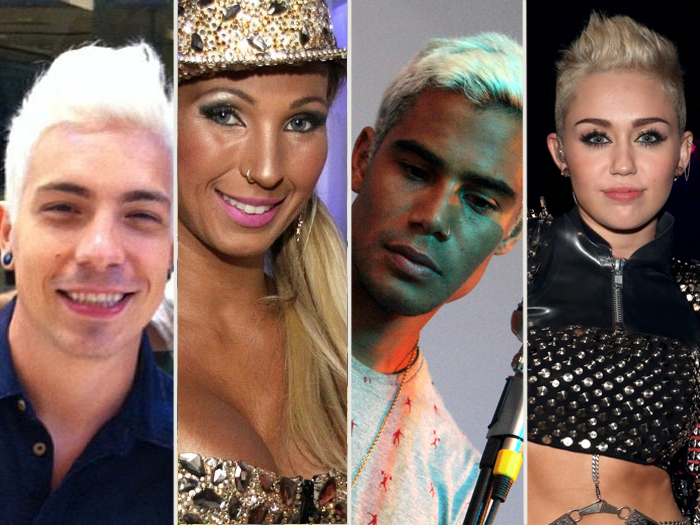 Montagem R7 <p>Se tem uma coisa que os músicos famosos gostam é mudar sempre de visual. Eles adoram, principalmente, dar uma mudança nos cabelos com luzes, mechas ou tinturas... Veja a seguir os músicos que ficaram loiros!</p>
<p> </p>
<p><strong><a href="http://entretenimento.r7.com/musica/fotos/lady-gaga-amy-e-justin-bieber-ja-viraram-tatuagens-veja-20120704.html">Lady Gaga, Amy e Justin Bieber já viraram tatuagens; veja</a></strong></p>
<p><a href="http://entretenimento.r7.com/musica/fotos/veja-os-cantores-que-estao-com-o-tanquinho-em-dia-20120626-3.html"><strong>Veja o corpão sarado dos cantores famosos</strong></a></p>