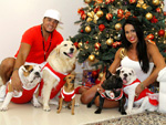 Belo e Gracyanne comemoram a chegada do Natal