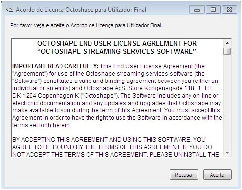 Pronto! O plugin Octoshape esta instalado no seu computador.