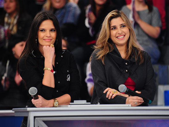 Raquel Nunes e Mylena Ciribelli durante o quadro