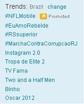 #EuAmoRebelde lidera TTs do Brasil no Twitter