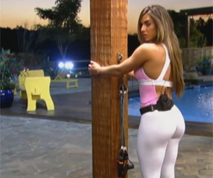 Nicole malha de calça branca