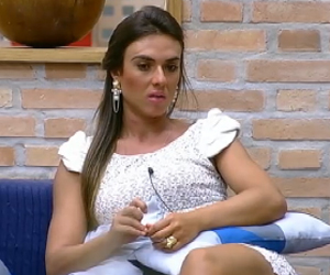 “Eu já estou com saudades da Pê”, declara Nicole Bahls aos peões