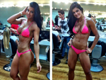 Confira o sex appeal e as curvas de Camila Vernaglia, bailarina do Gugu